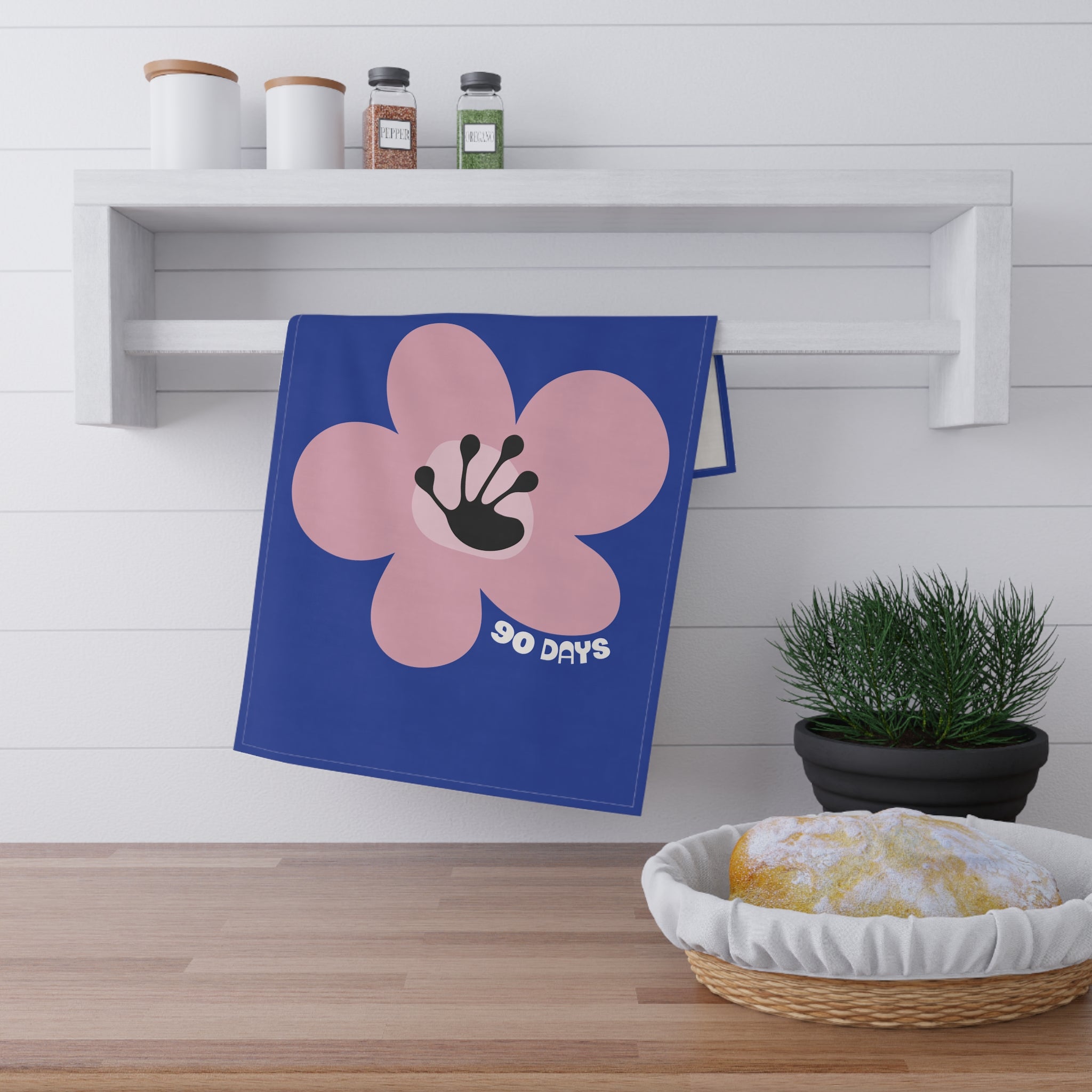 90 Day Milestone Royal Tea Towel